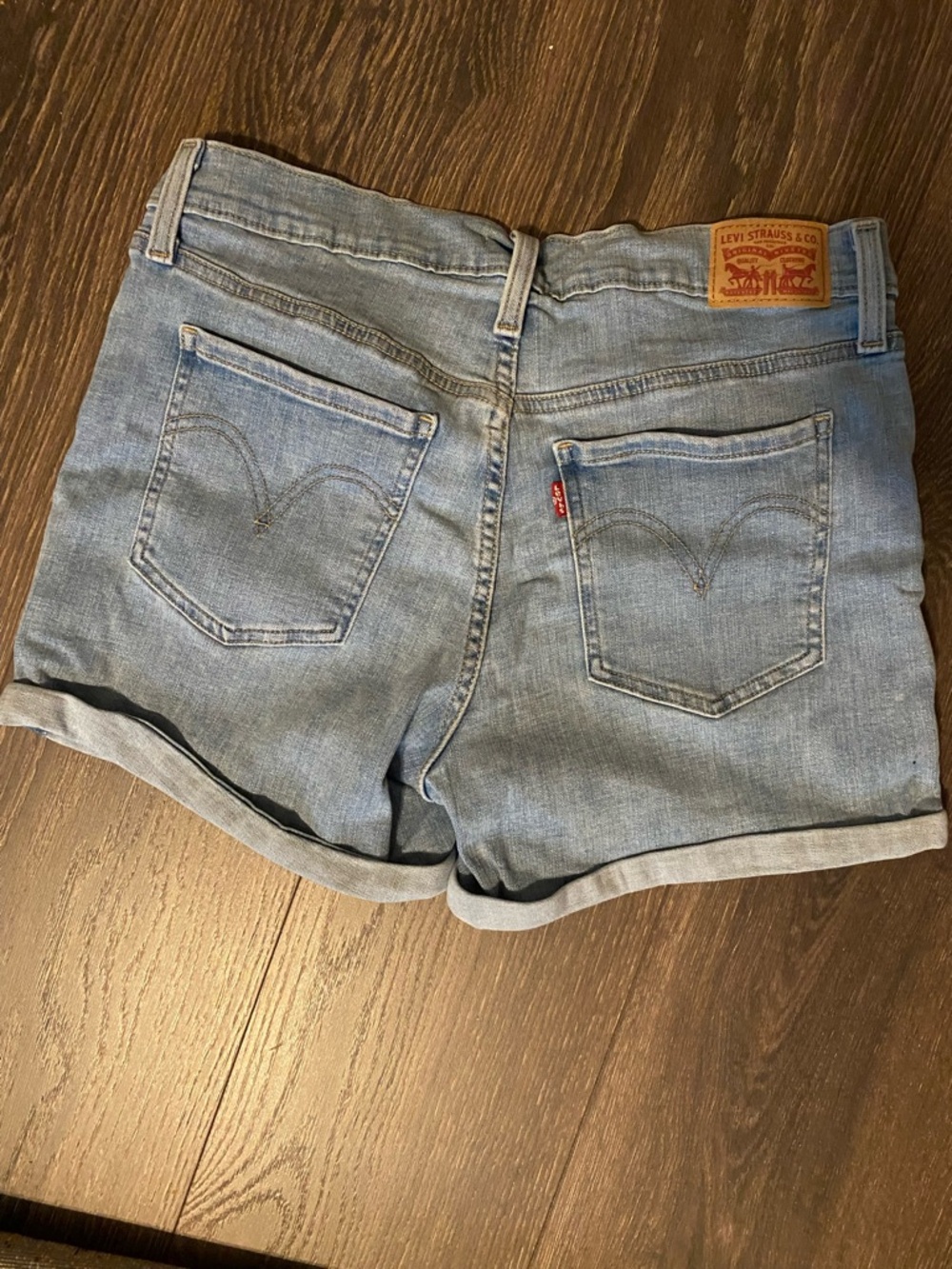 Levi's Light Blue Denim Roll-Cuff Women's Shorts